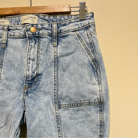 Universal Thread High Rise Slim Straight Utility Style Jean - Picture 3 of 12